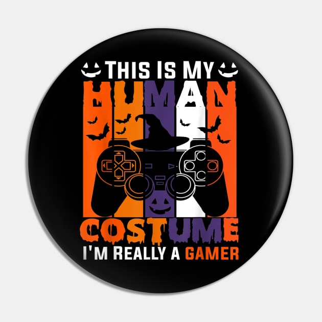 HALLOWEEN VIDEO GAMER Pumpkin Jack O Lantern Pin by lunacreat