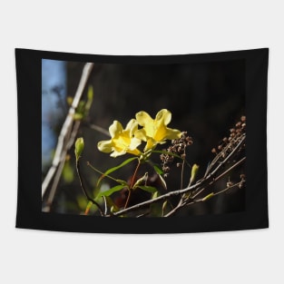 Yellow jessamine wildflowers, nature, gifts Tapestry