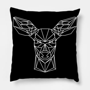 Deer Low Poly Art Fawn Animal Forest Nature Pillow