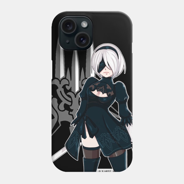 Nier:Automata 2B Phone Case by X.Artz_