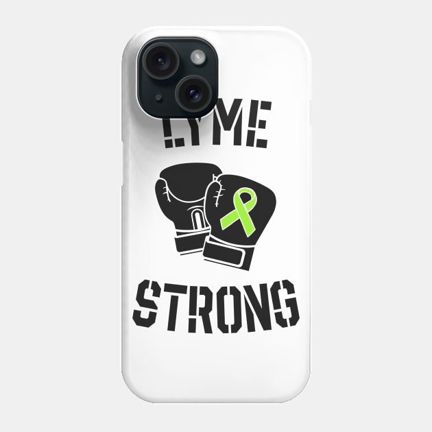 Lyme Disease Strong Fighter Warrior Green Awareness Ribbon Phone Case by 14thFloorApparel