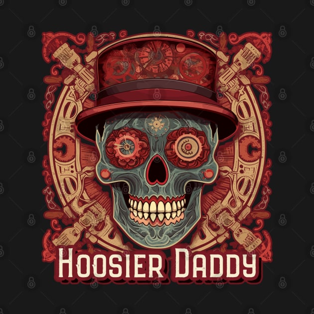 Hoosier Daddy Sugar Skull - Father's Day Design by DanielLiamGill