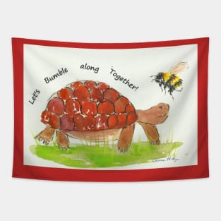 Colourful Tortoise,"Let's Bumble along Together!" Tapestry