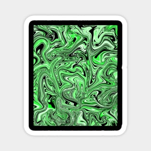 Lime Green Psychedelic Pattern Magnet