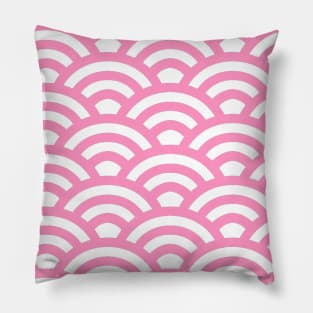 Red lines curves background pattern Pillow