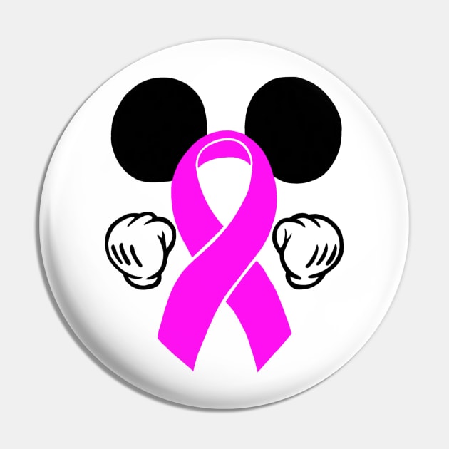 Mouse Ears Awareness Ribbon (Pink) Pin by CaitlynConnor