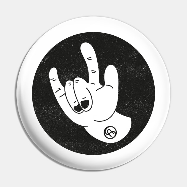 Rock & Roll hand Pin by Sviali