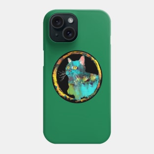 What do you mean? Artsy Blue Cat Phone Case