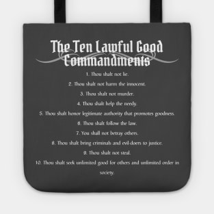 The Ten Lawful Good Commandments - Alignment Tote