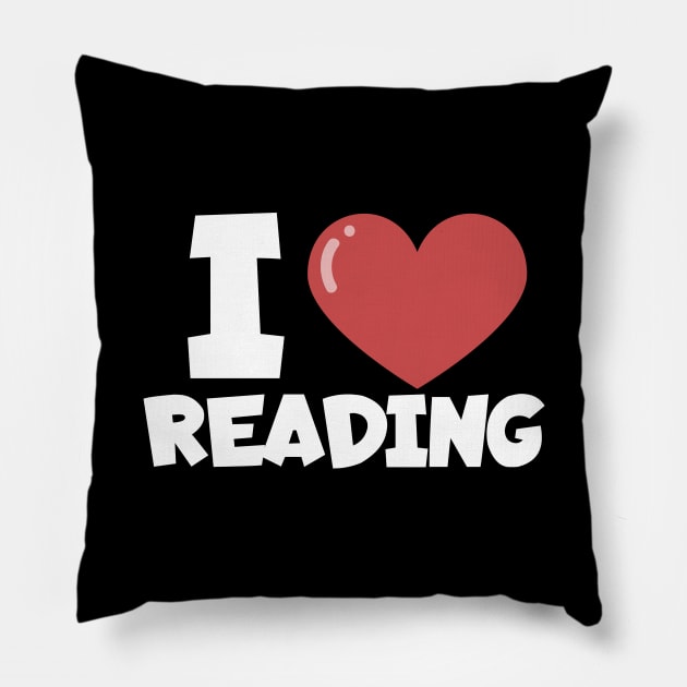 Bookworm i love reading Pillow by maxcode