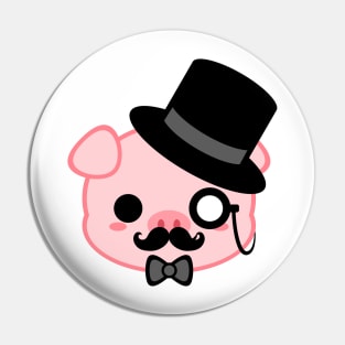 Cute Gentleman Pig Pin