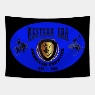 Western Era aka American Frontier - Blue, Black and Gold Tapestry