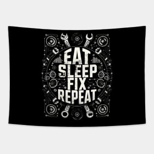 Mechanical Life - Eat, Sleep, Fix, Repeat Tapestry