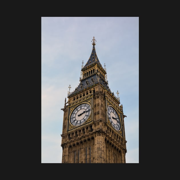 Big Ben against blue and cloudy sky by lena-maximova