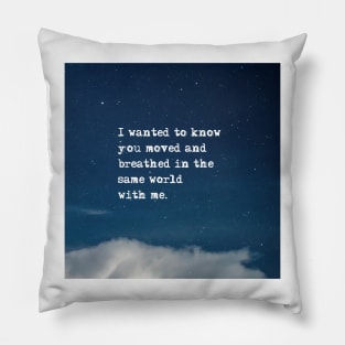 Moved and breathed - Fitzgerald in the night sky Pillow