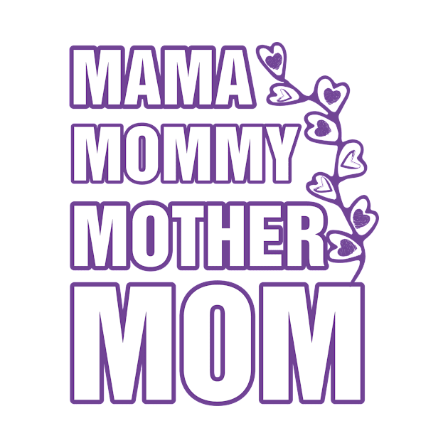 Floral Mom Mammy Mama Gift for Mother Mask Mother Day Love T-Shirt by EM DESIGN