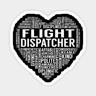 Flight Dispatcher Heart Magnet