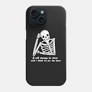 A Alone Skeleton Phone Case