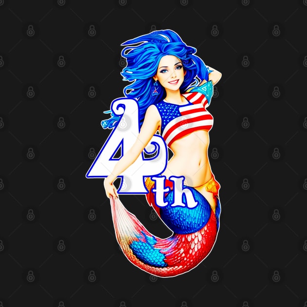 Independence day 4th of july mermaid celebrate by design-lab-berlin