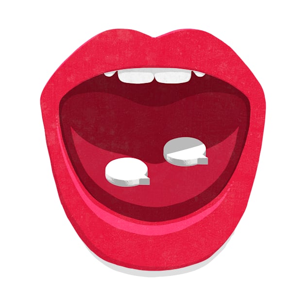 Mouth and speech bubble tablets by maivisto