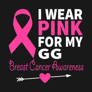I Wear Pink For My GG Ribbon Family Love T-Shirt