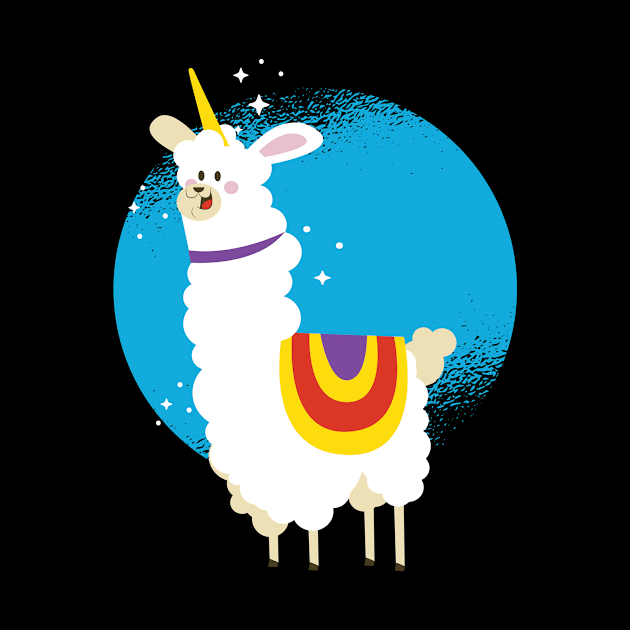 UNICORN ALPACA mama llama cute by Midoart