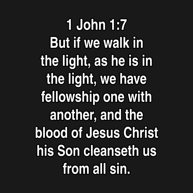 1 John 1:7  Bible Verse Typography KJV by Holy Bible Verses