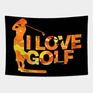 I LOVE GOLF Tapestry