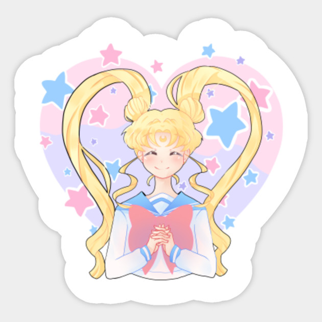 sailor moon pastel heart sailor moon sticker