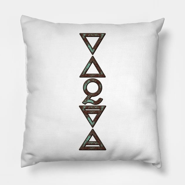 ELEMENTS OF NATURE - aqua grunge Pillow by shethemastercovets