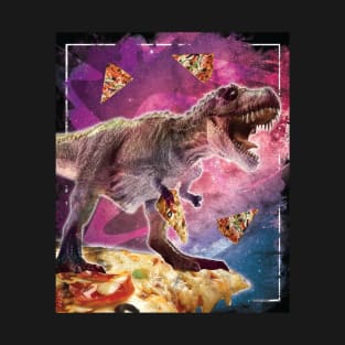 T-Rex on Space Pizza T-Shirt T-Shirt