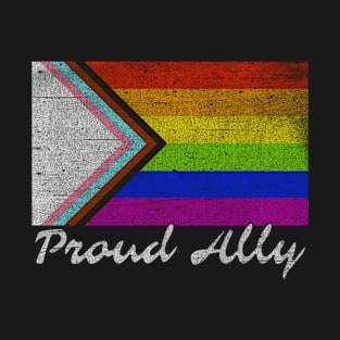 Proud Ally LGBTQ rainbow flag T-Shirt