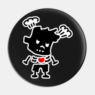 angry zombie boy Pin