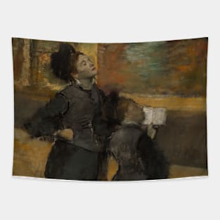 Visit to a Museum by Edgar Degas Tapestry