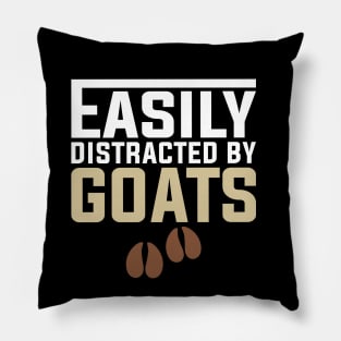 Easily Distracted By Goats Pillow