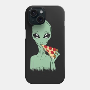 Alien Eating Pizza Phone Case