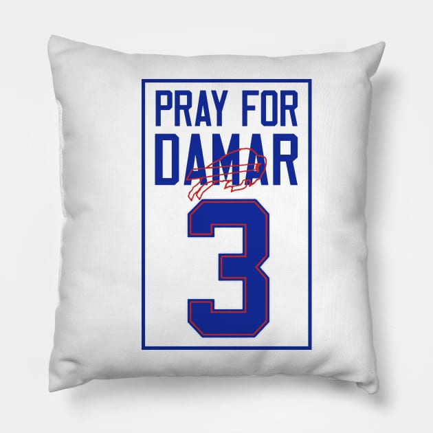 Pray for 3 damar Pillow by Mirrorfor.Art