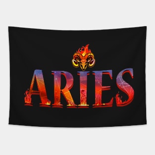 Aries Zodiac Sign Tapestry