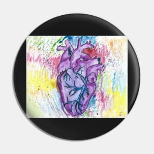 Bleeding Color Heart Pin