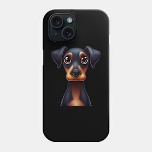 Playful Doberman Pinscher Graphic Design Phone Case