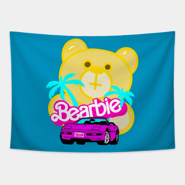 MALIBU BEARBIE Tapestry by ART by RAP