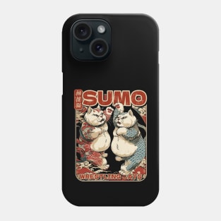 Japanese Sumo Wrestling Cats Men Women Kids Phone Case