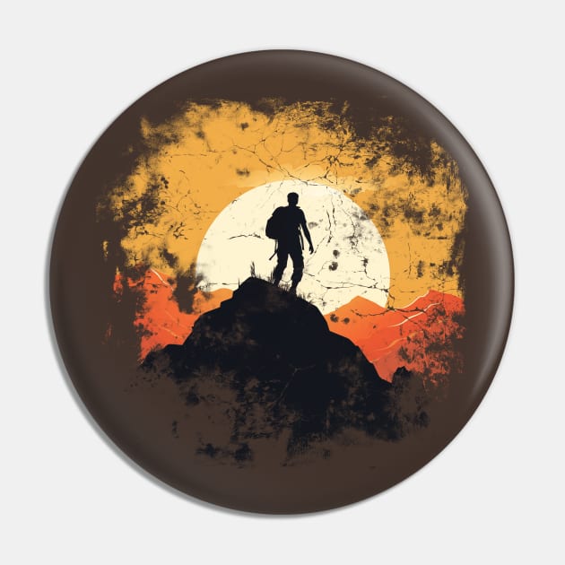 Hiking Mountains Vintage Design Pin by Selknen 🔥