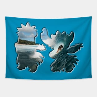 Lilo and Stitch Silhouette Tapestry