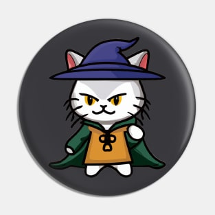 Evil Cat Wizard Pin