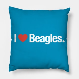 I HEART Beagles. Pillow