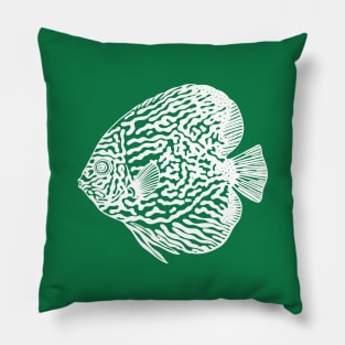 Discus Fish or Pompadour Fish - hobby aquarists fish design Pillow