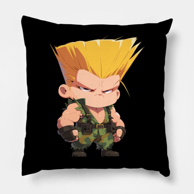 Street Fighter Guile Art Pillow by peculiarbutcute