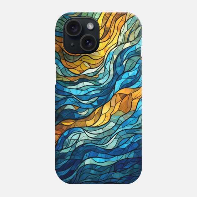 Stained Glass Sea Phone Case by Kertz TheLegend