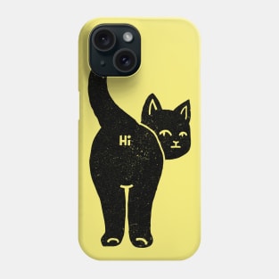 Hello Cat Butt Minimalist Black by Tobe Fonseca Phone Case